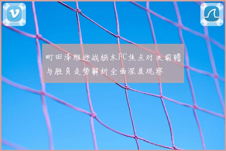 町田泽维迎战枥木FC焦点对决前瞻与胜负走势解析全面深度观察
