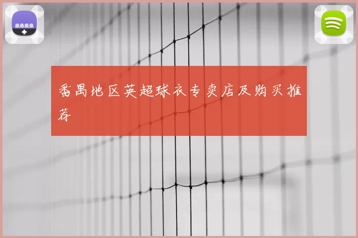 番禺地区英超球衣专卖店及购买推荐