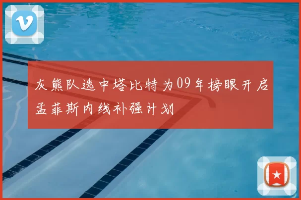 灰熊队选中塔比特为09年榜眼开启孟菲斯内线补强计划